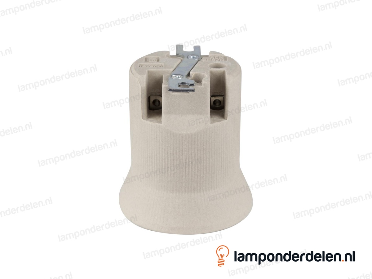 Fitting E40 porselein met montagebeugel voor M5