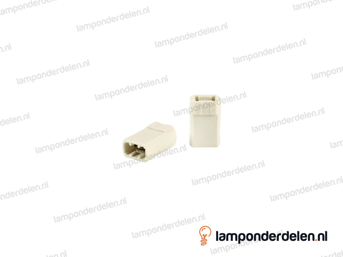 Fitting G9 keramisch smal met metalen huls