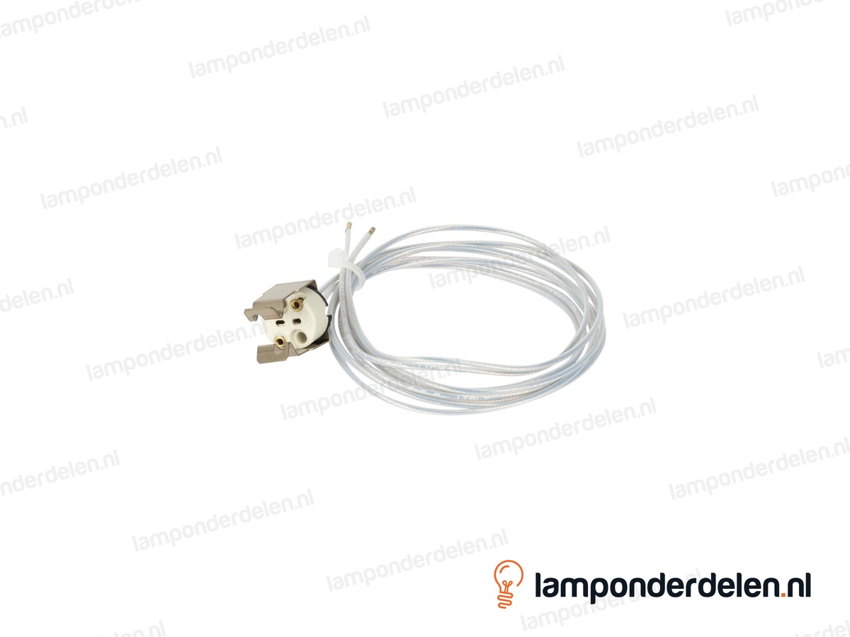 Fitting GU5.3 met lampbevestigingsveer - lengte 1 meter