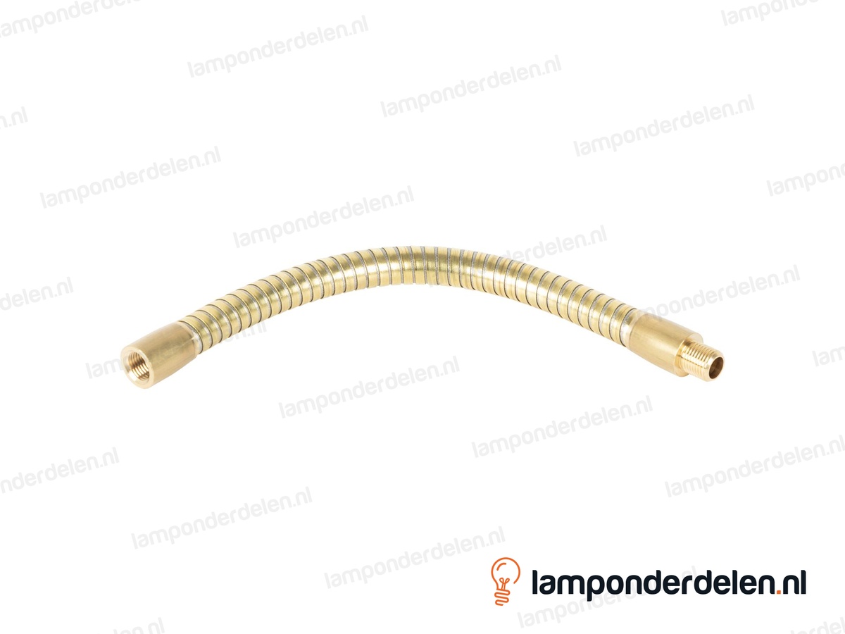 Flexibele stang messing dik - lengte 70 cm - binnendraad en buitendraad M10x1