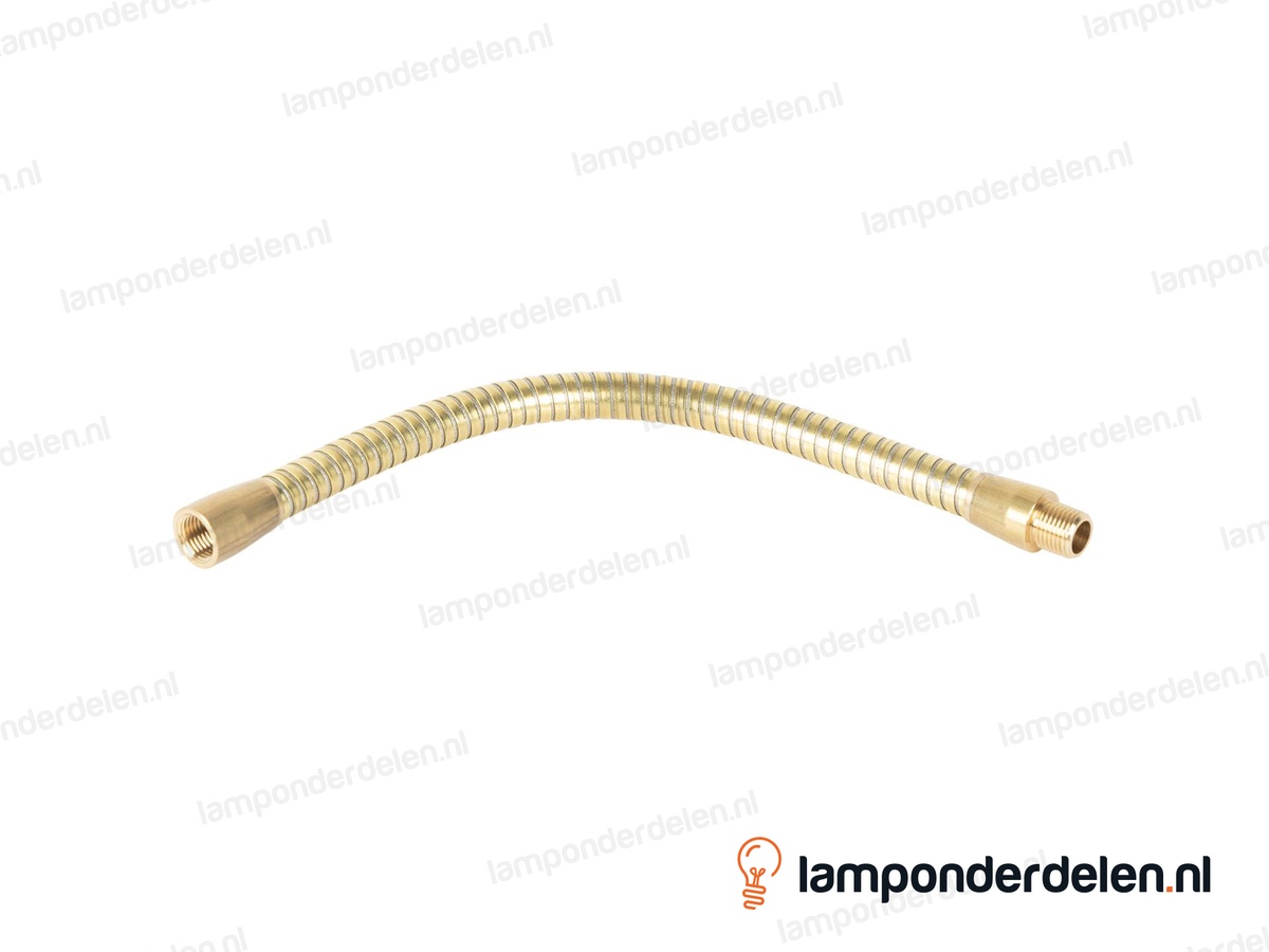 Flexibele stang messing dun - lengte 70 cm - binnendraad en buitendraad M10x1