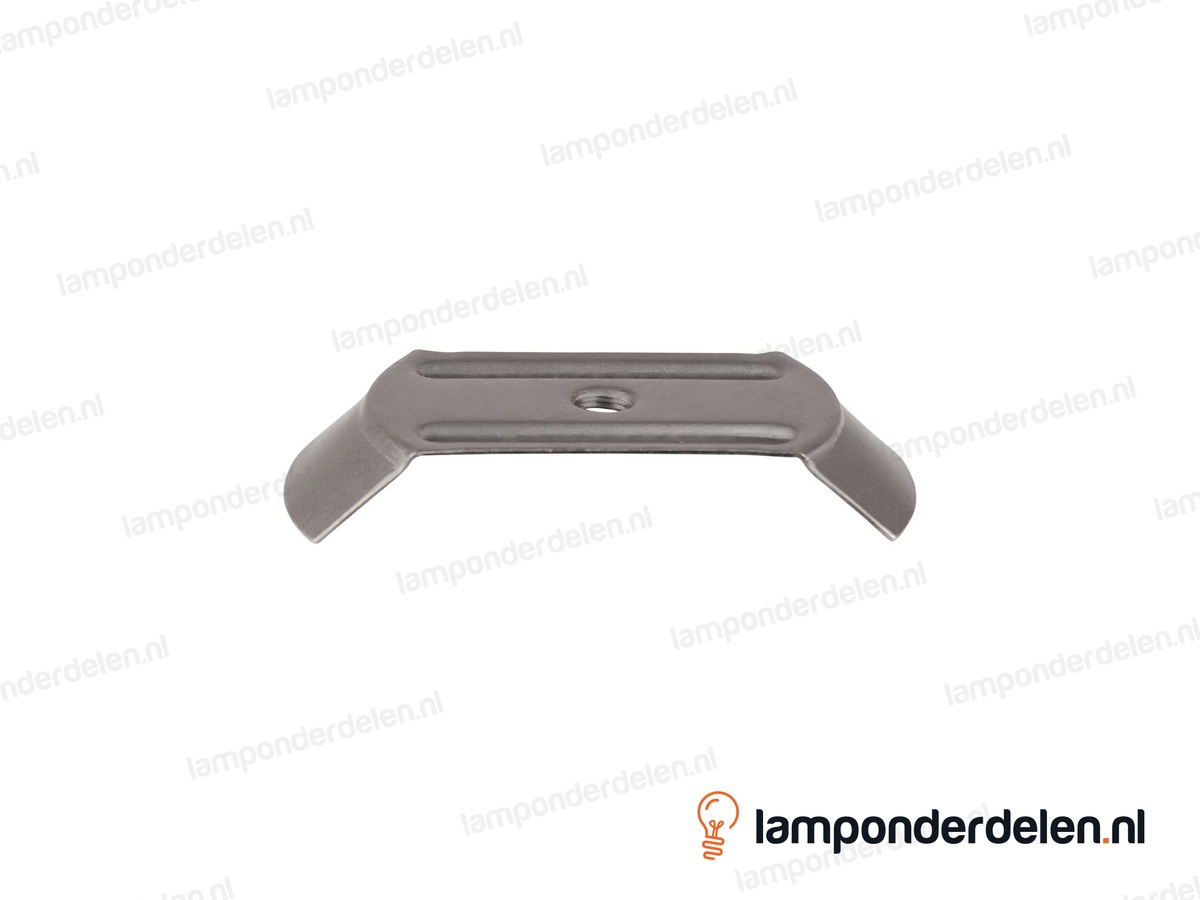 Glasdrager metaal voor glazen bol met gat - bovenkant 10 cm - onderkant 12 cm - binnendraad M10x1