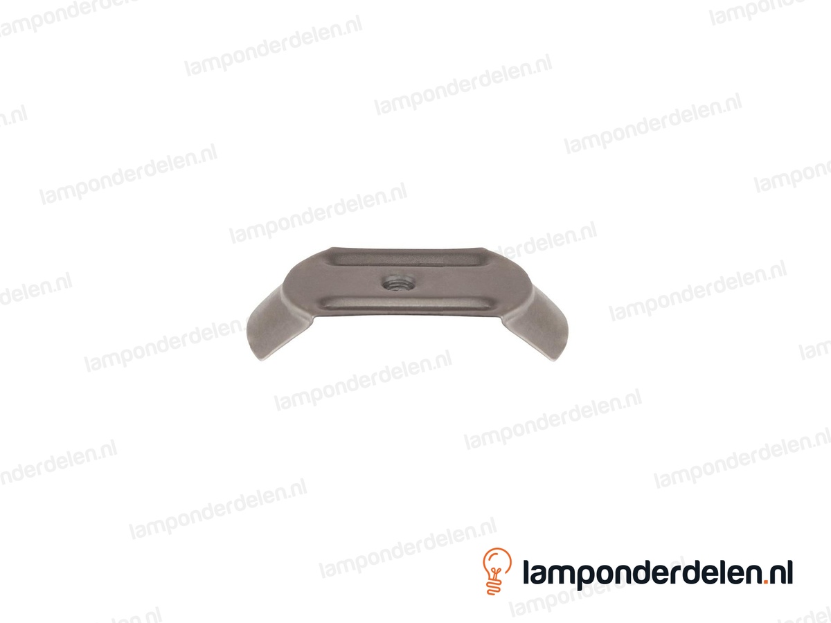 Glasdrager metaal voor glazen bol met gat - bovenkant 6 cm - onderkant 8 cm - binnendraad M10x1