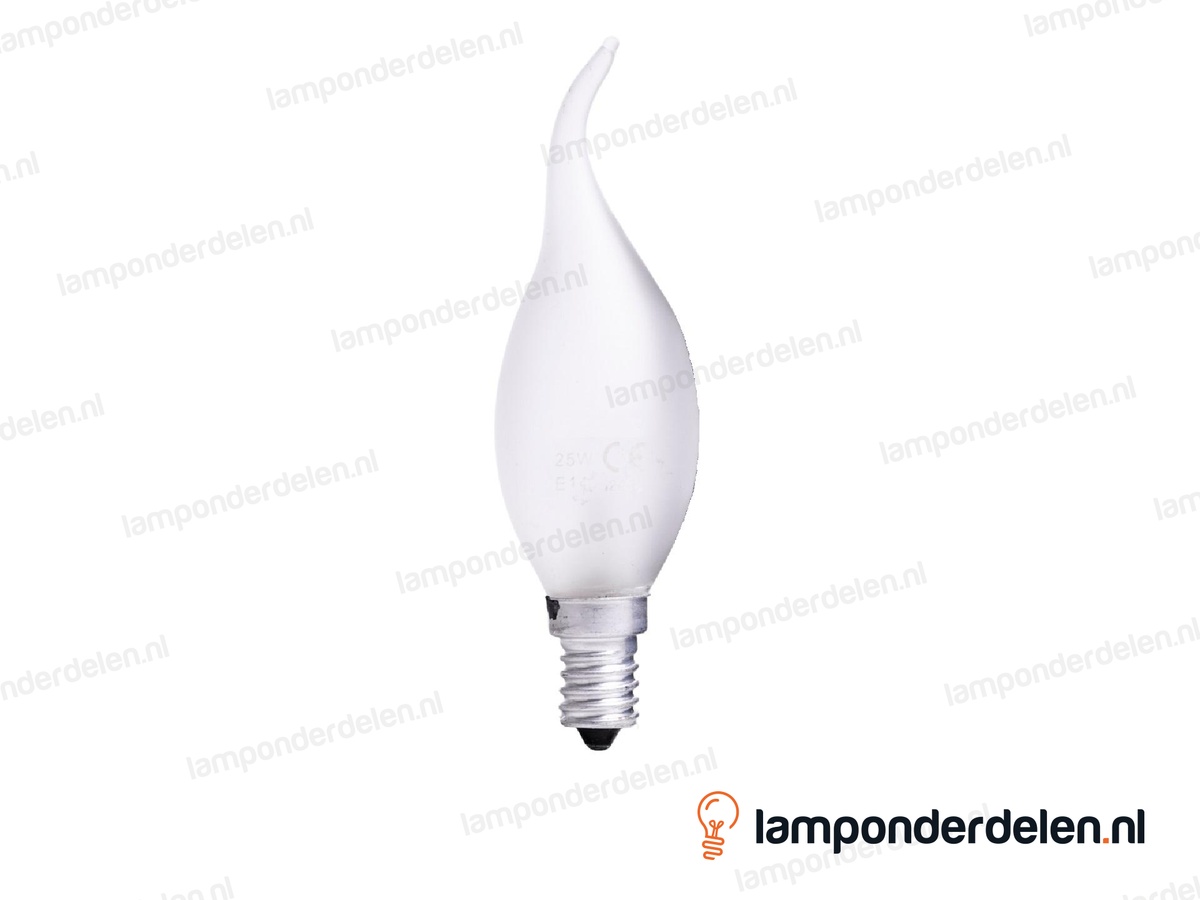 Gloeilamp - tipkaarslamp - E14 - BXS35 - mat - 40W