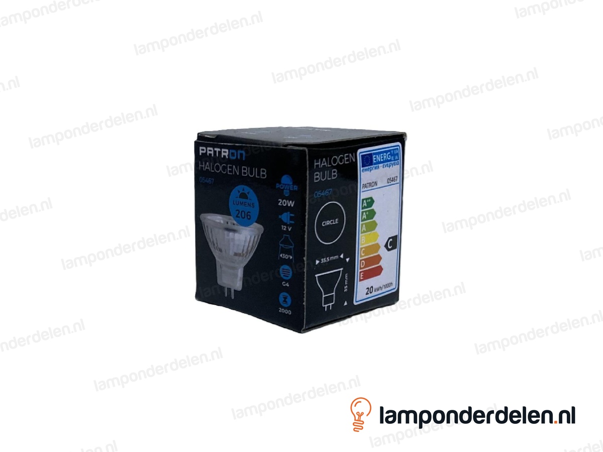 Halogeenlamp - 35 MM - MR11 - GU4 - 20W - 12 volt - 30°