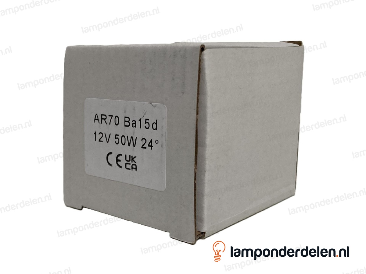 Halogeenlamp - 70 MM - AR70 - Ba15d - 50W - 12 volt - 24°
