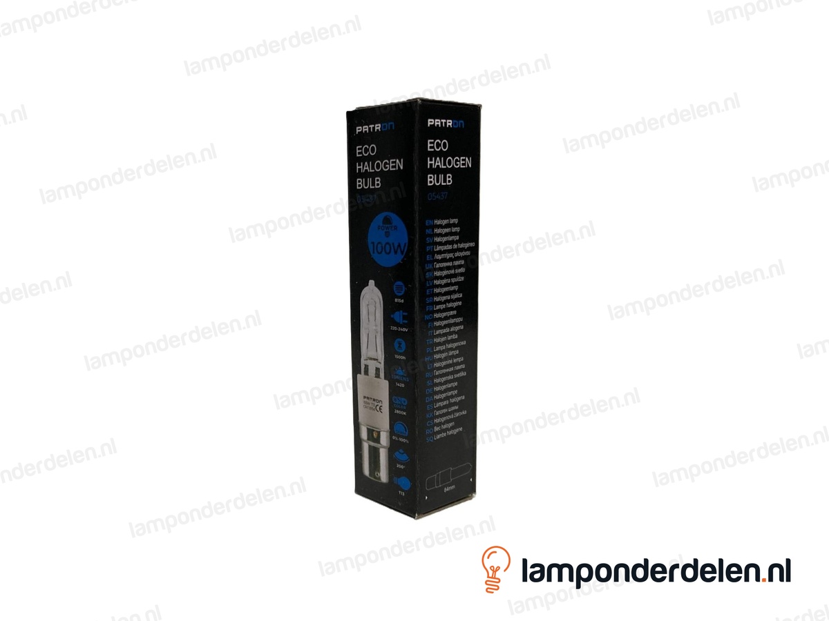 Halogeenlamp - halolux ceram - B15d - helder - 100W - 230 volt