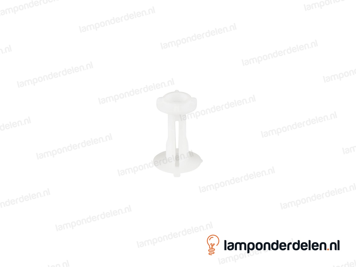 Isolatietule E14 kunststof wit met trekontlaster - 19 x 23 mm - geschikt voor draadeind M10x1 en plat snoer