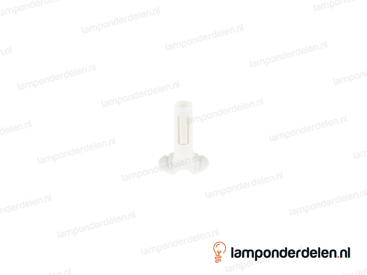 Isolatietule E14/E27 kunststof wit met trekontlaster - 19 x 24,5 mm - geschikt voor draadeind M10x1 en plat snoer