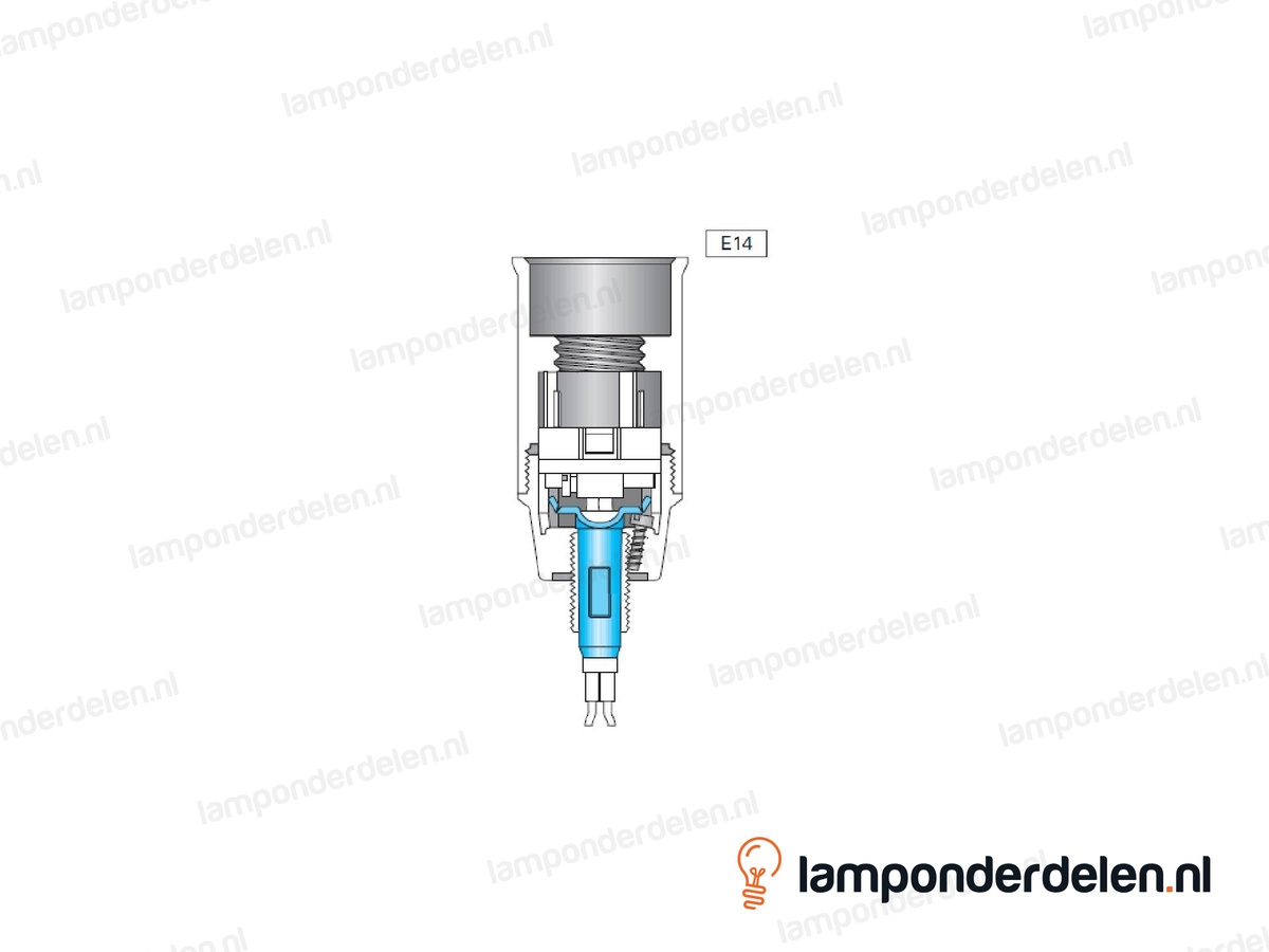 Isolatietule E14/E27 kunststof wit met trekontlaster - 19 x 24,5 mm - geschikt voor draadeind M10x1 en plat snoer