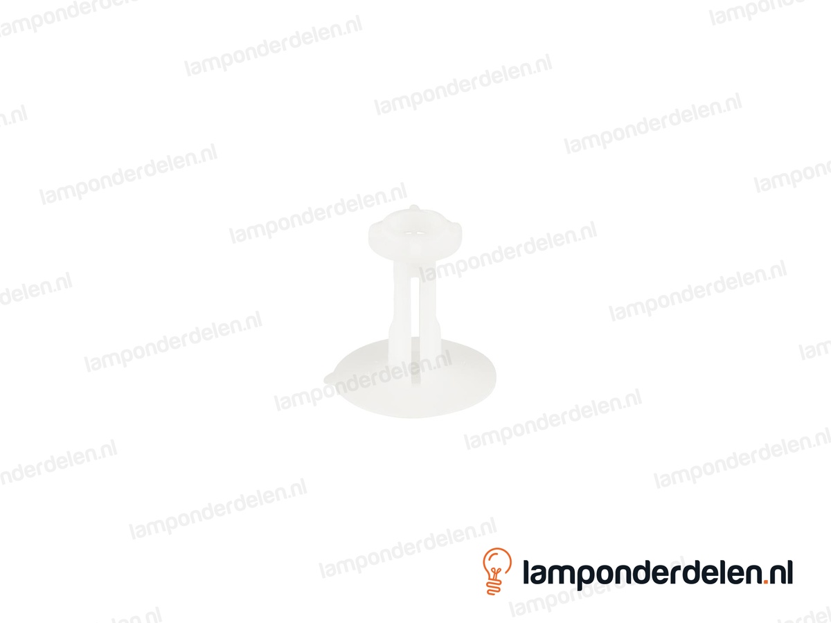 Isolatietule E27 kunststof wit met trekontlaster - 26 x 23 mm - geschikt voor draadeind M10x1 en plat snoer