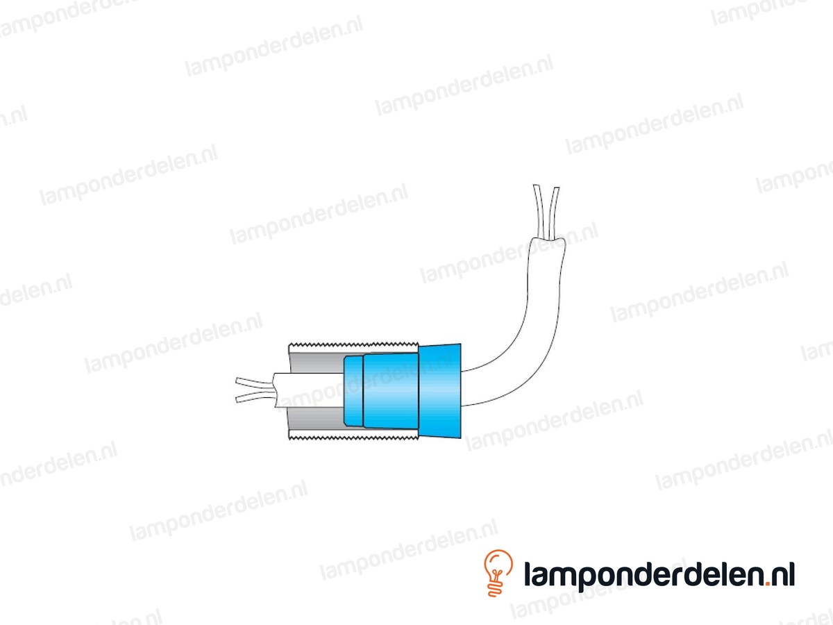 Isolatietule kunststof transparant -  geschikt voor draadeind M10x1 - snoerdoorvoer 5,9 mm