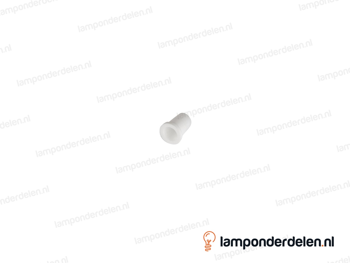 Isolatietule kunststof wit - geschikt voor draadeind M10x1 - snoerdoorvoer 5,9 mm