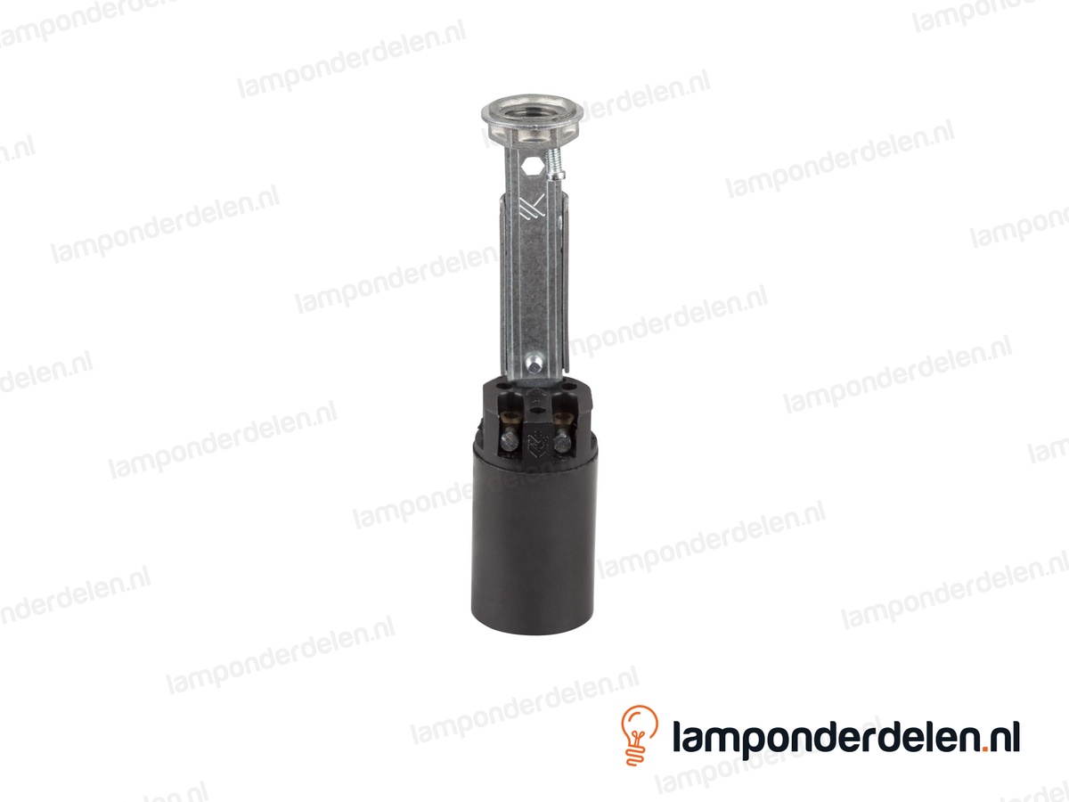 Kaarsfitting E14 verstelbaar in lengte van 10 naar 12,5 cm - model C