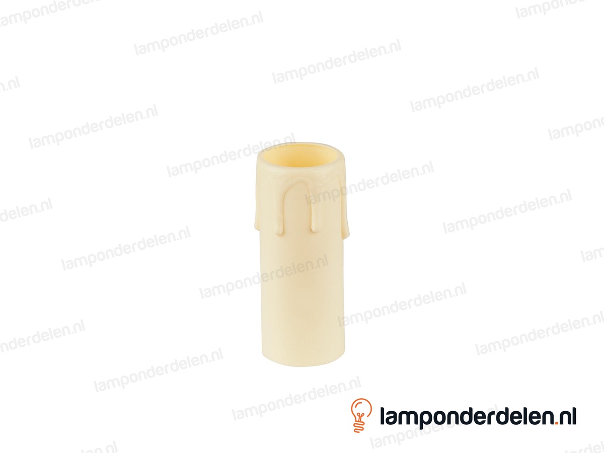 Kaarshuls E14 creme - lengte 6,5 cm - model A