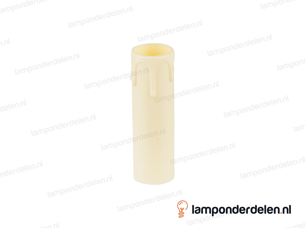 Kaarshuls E14 creme - lengte 8,5 cm - model A