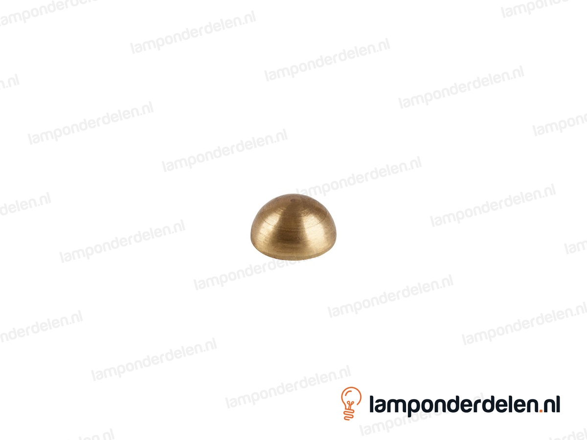 Kogel messing halfrond - 16 mm - binnendraad M10x1