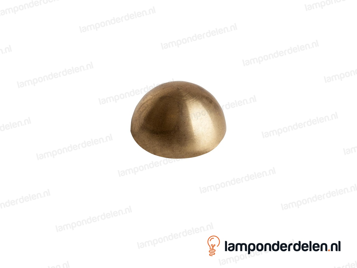 Kogel messing halfrond - 30 mm - binnendraad M10x1