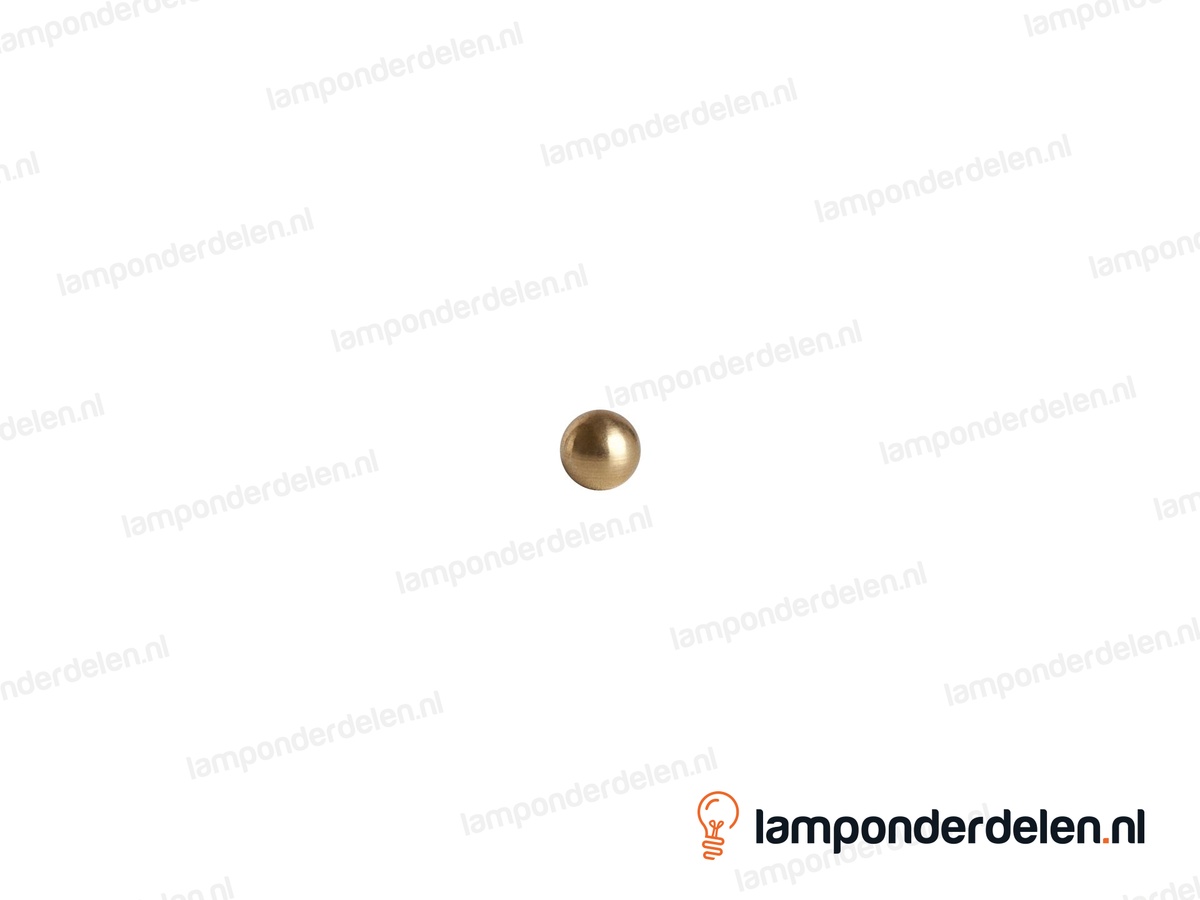 Kogel messing rond blind - 10 mm - met 1 gat - binnendraad M4