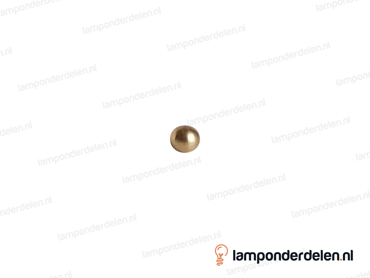 Kogel messing rond blind - 12 mm - met 1 gat - binnendraad M4