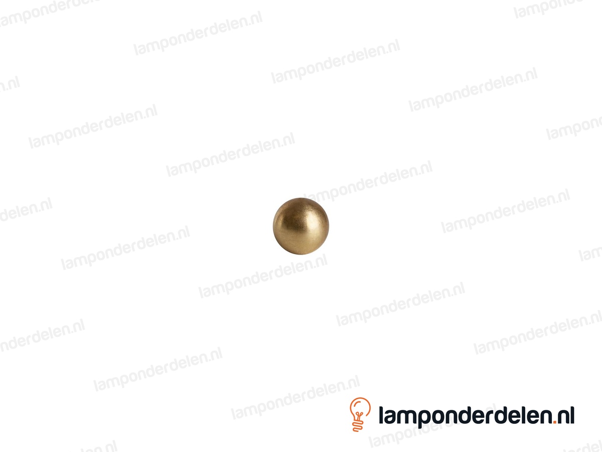 Kogel messing rond blind - 14 mm - met 1 gat - binnendraad M4