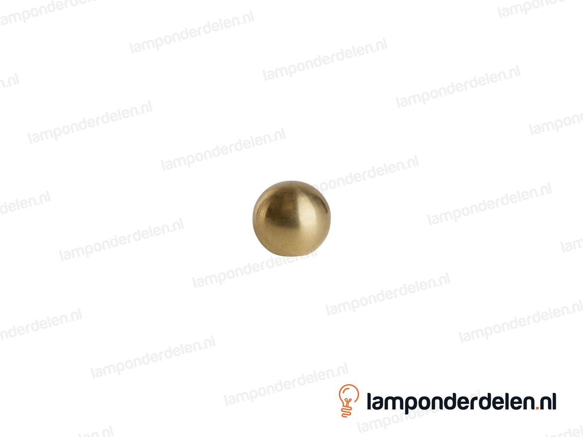 Kogel messing rond blind - 20 mm - met 1 gat - binnendraad M10x1