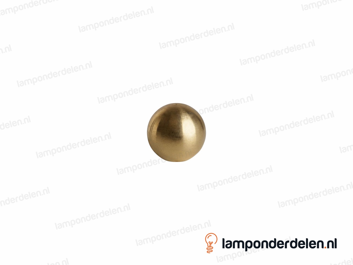 Kogel messing rond blind - 25 mm - met 1 gat - binnendraad M10x1