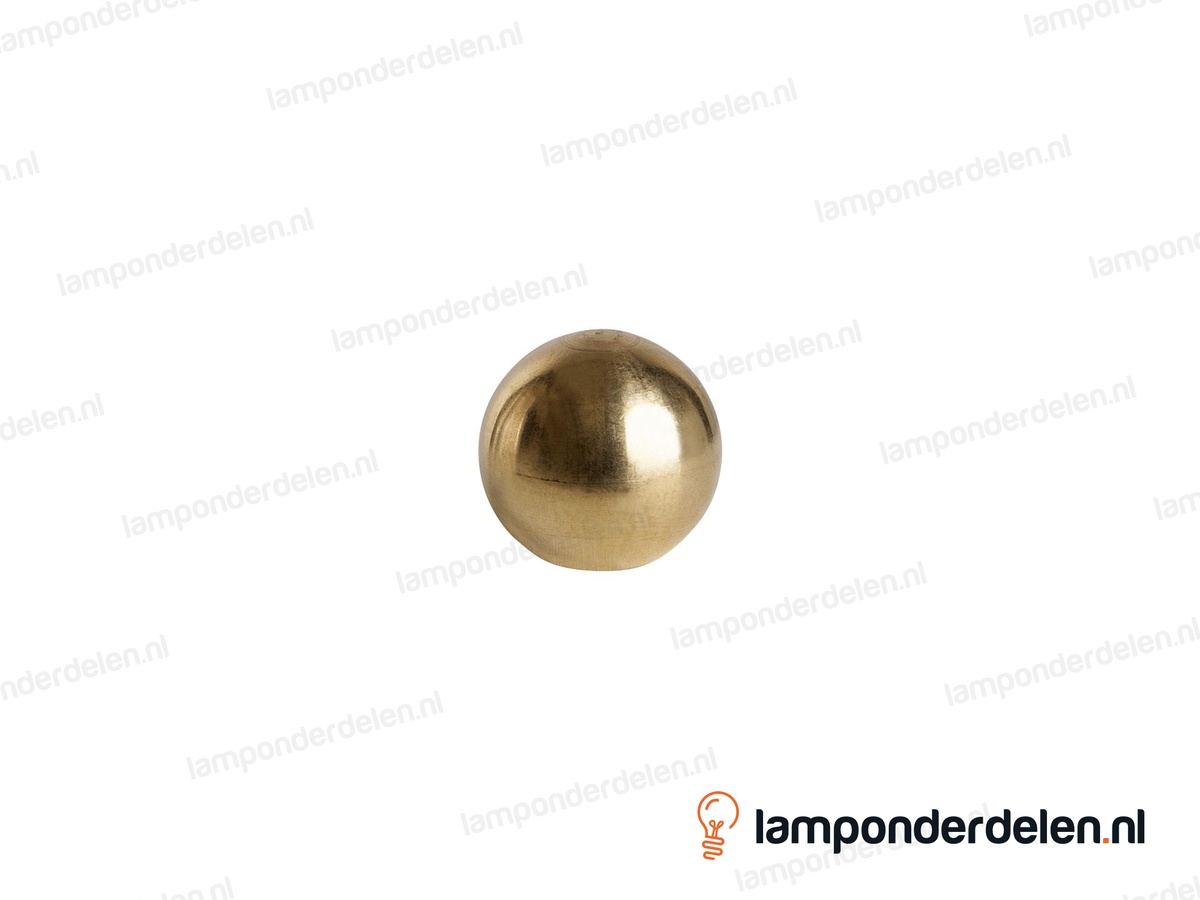 Kogel messing rond blind - 30 mm - met 1 gat - binnendraad M10x1