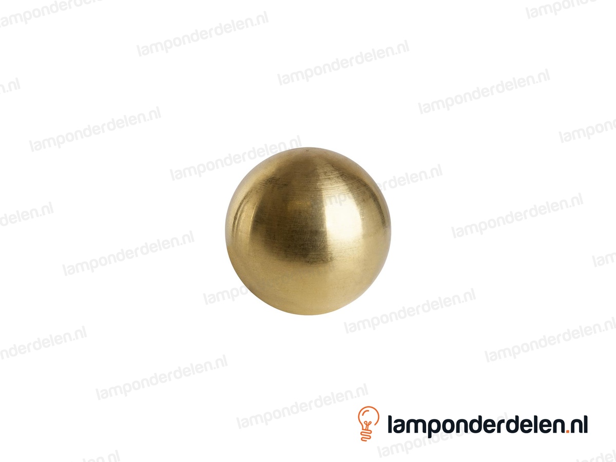 Kogel messing rond blind - 40 mm - met 1 gat - binnendraad M10x1