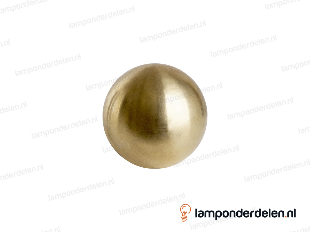 Kogel messing rond blind - 50 mm - met 1 gat - binnendraad M10x1