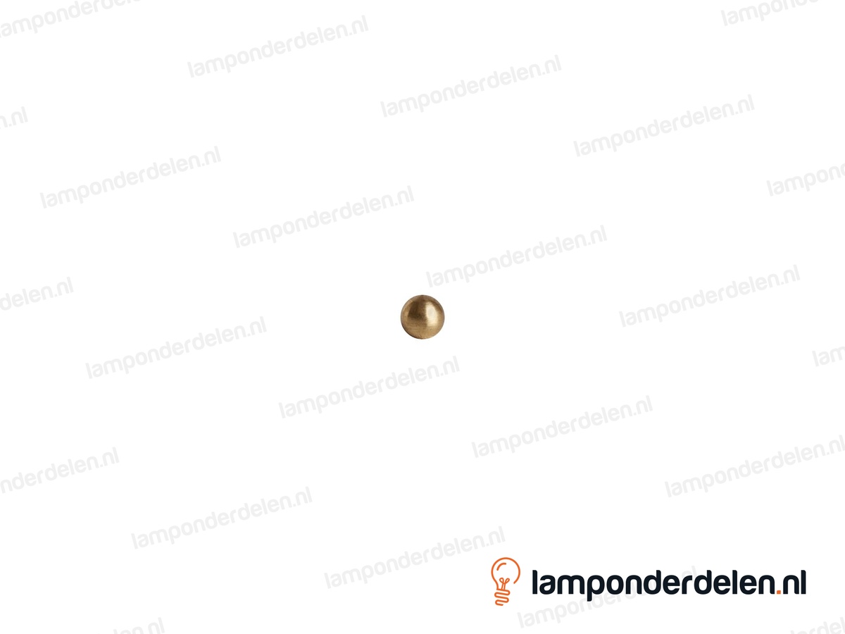 Kogel messing rond blind - 8 mm - met 1 gat - binnendraad M3