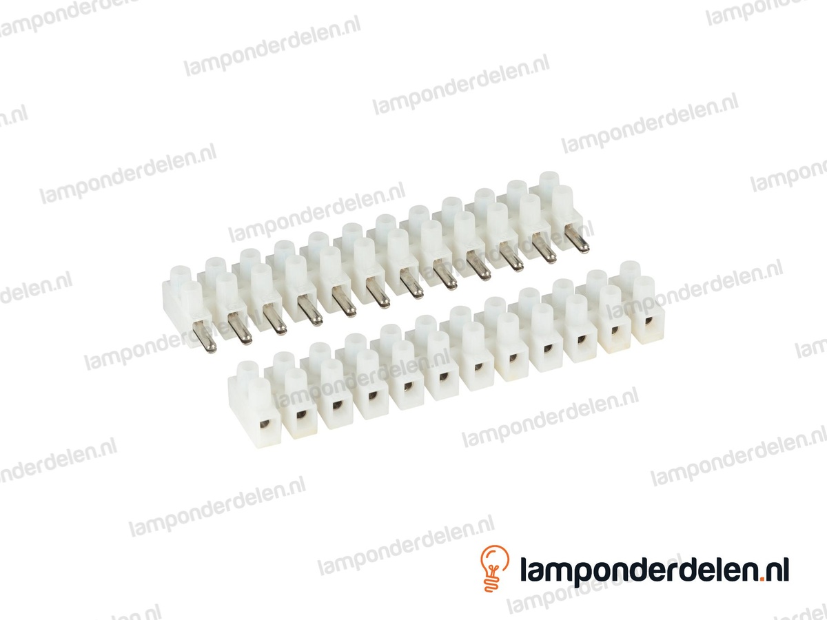 Koppelbare kroonsteen strip wit medium