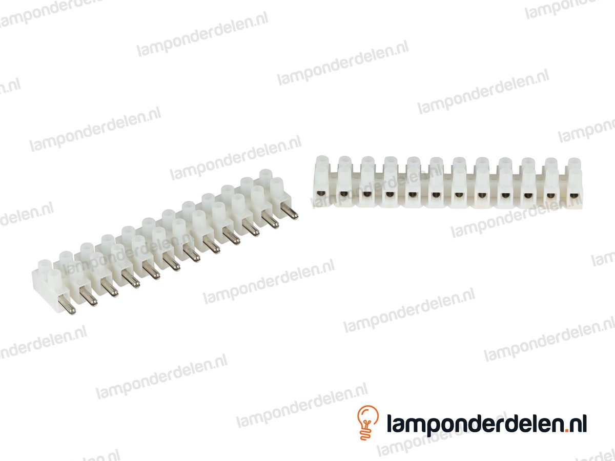 Koppelbare kroonsteen strip wit medium