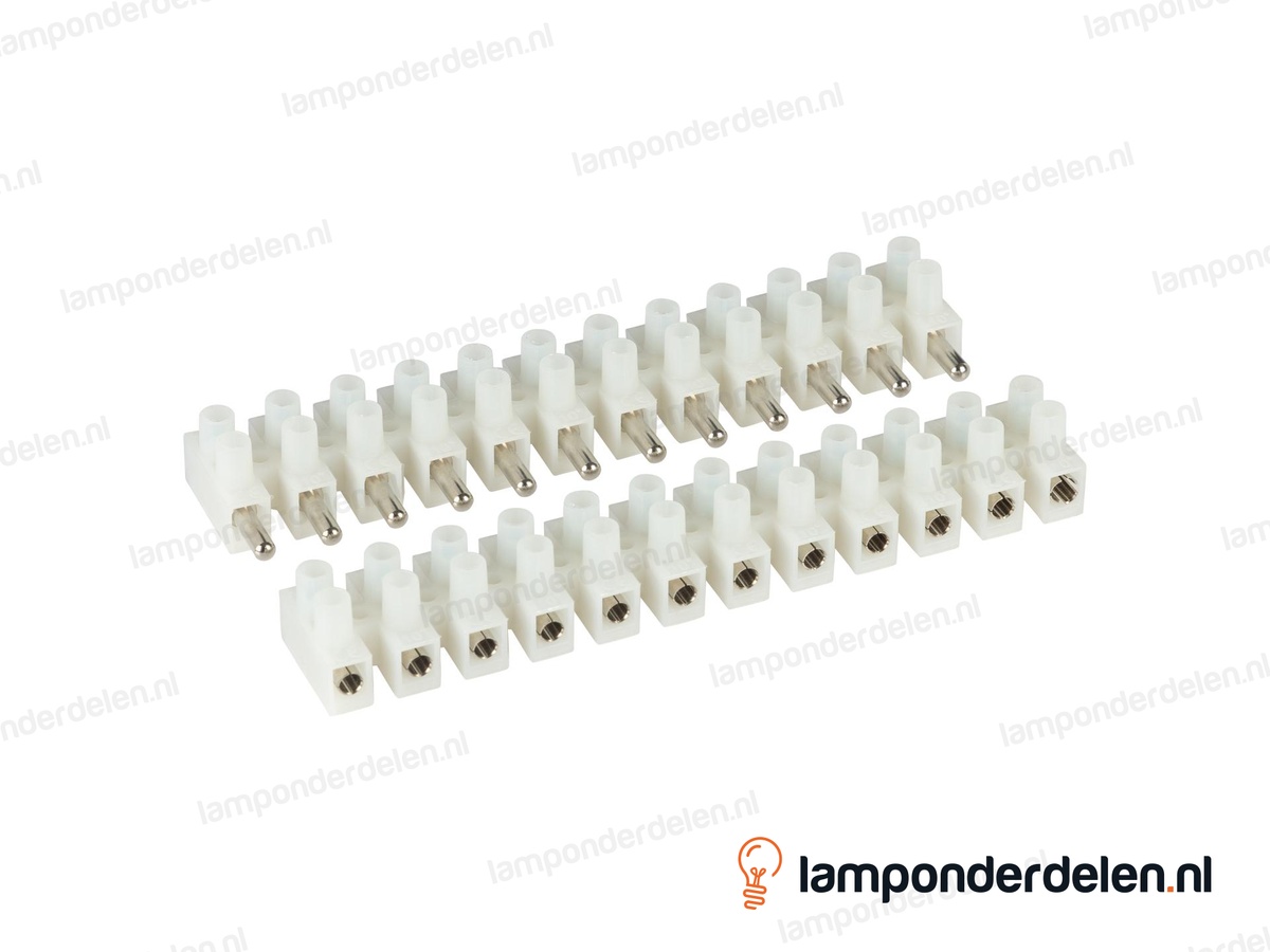 Koppelbare kroonsteenstrip wit extra groot - 4 tot 6 mm²
