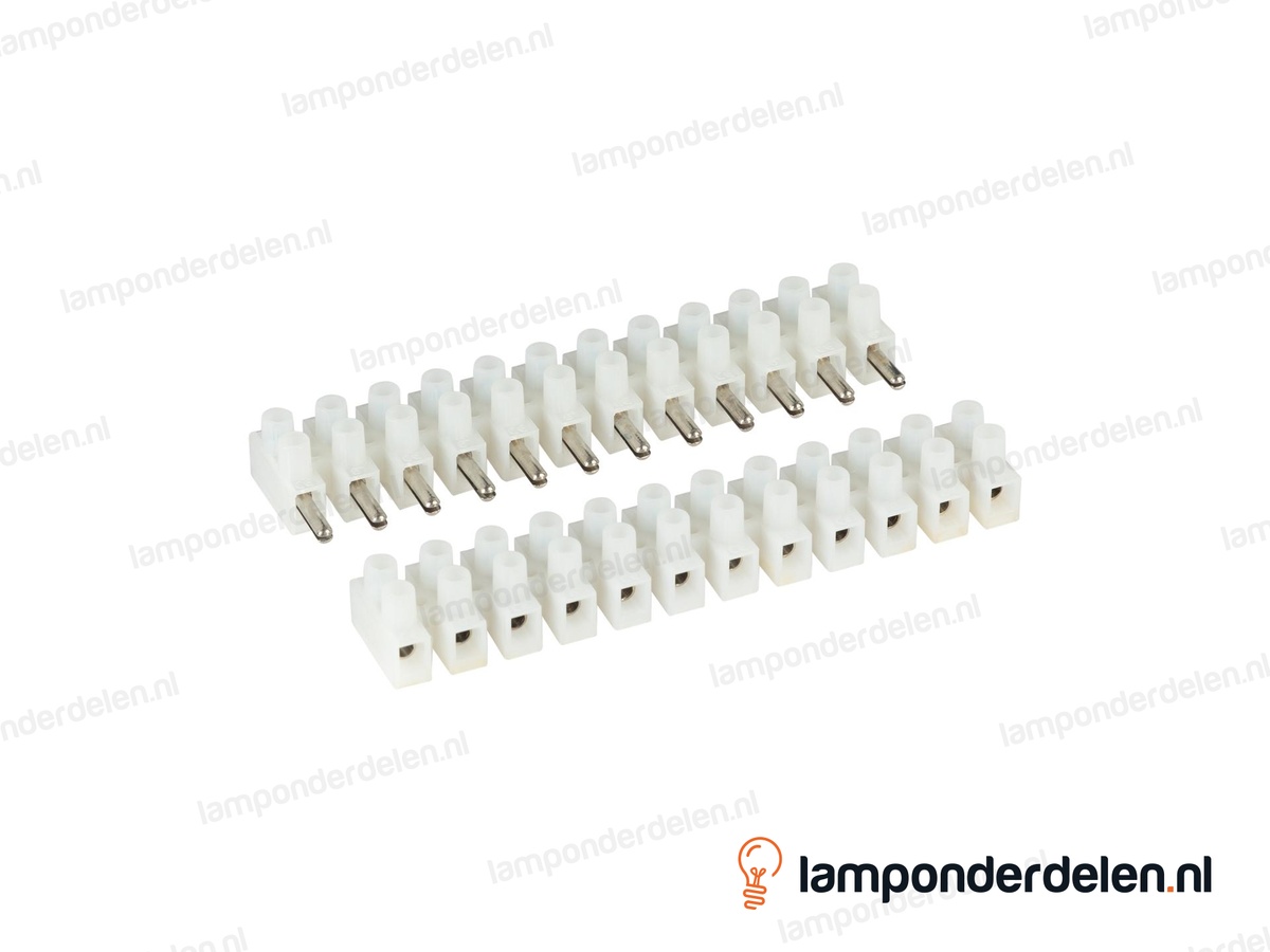 Koppelbare kroonsteenstrip wit medium - 2,5 tot 4 mm²