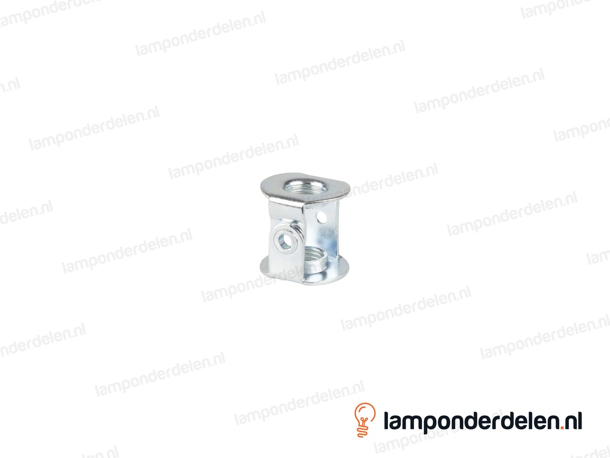 Koppelstuk metaal gestanst - hoogte 20 mm - binnendraad M10x1