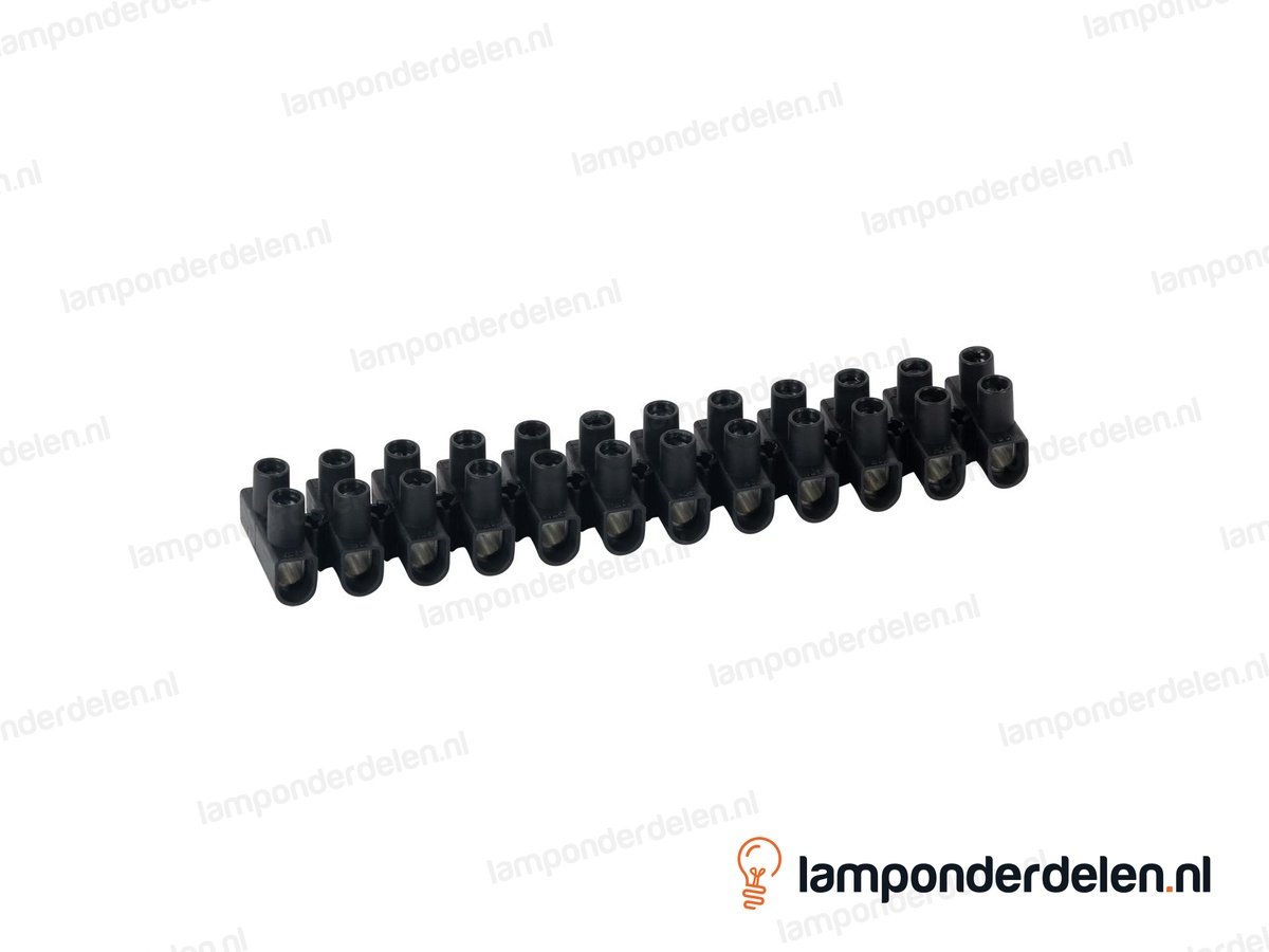 Kroonsteenstrip zwart groot - 2,5 tot 6 mm²