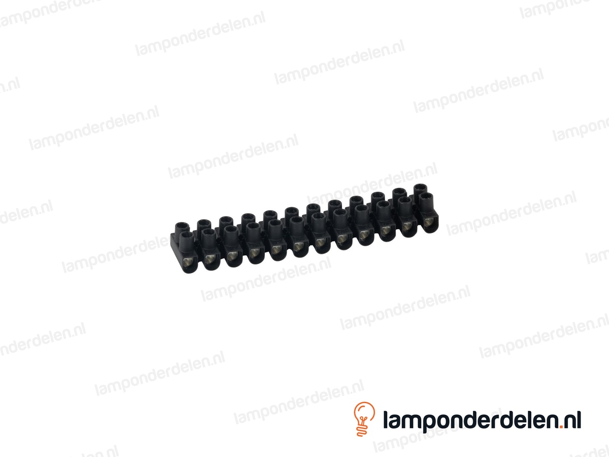 Kroonsteenstrip zwart klein - 0,75 tot 2,5 mm²