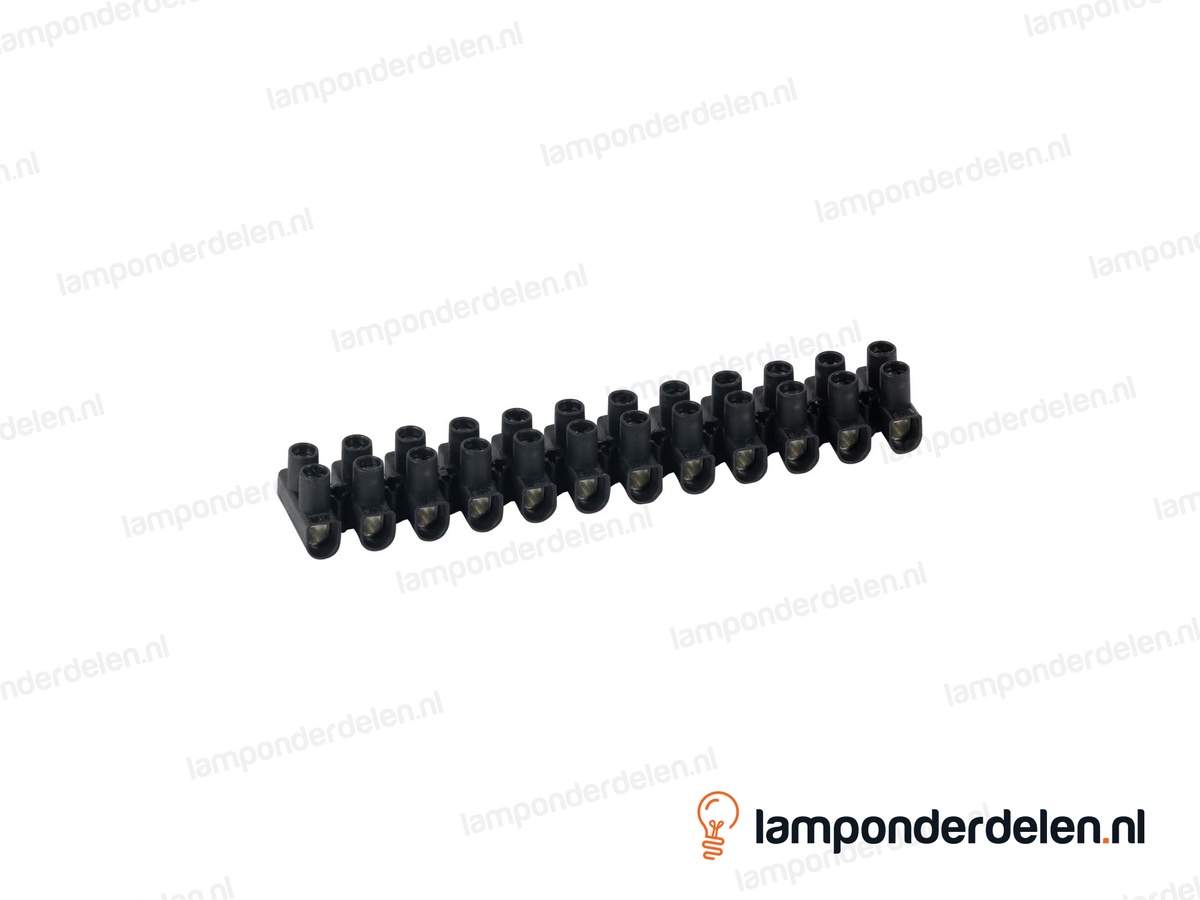 Kroonsteenstrip zwart medium - 1,5 tot 4 mm²