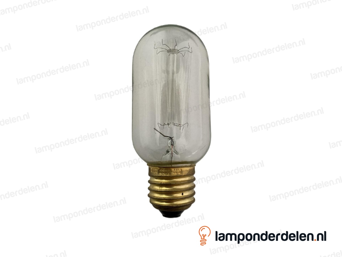 Laes - kooldraadlamp - buislamp - E27 - T45 - zigzag - helder - 40W