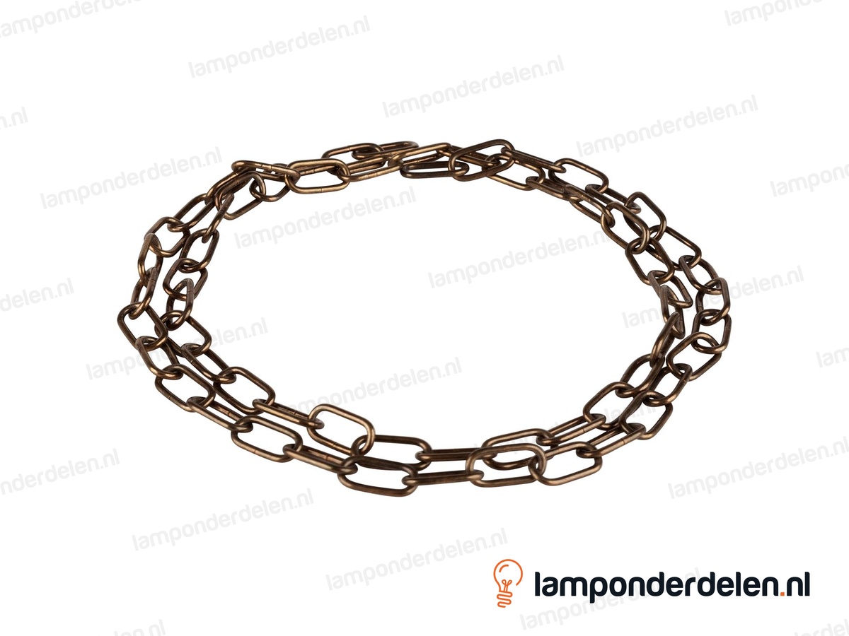 Lampenketting metaal bronskleurig - 10 x 20 mm