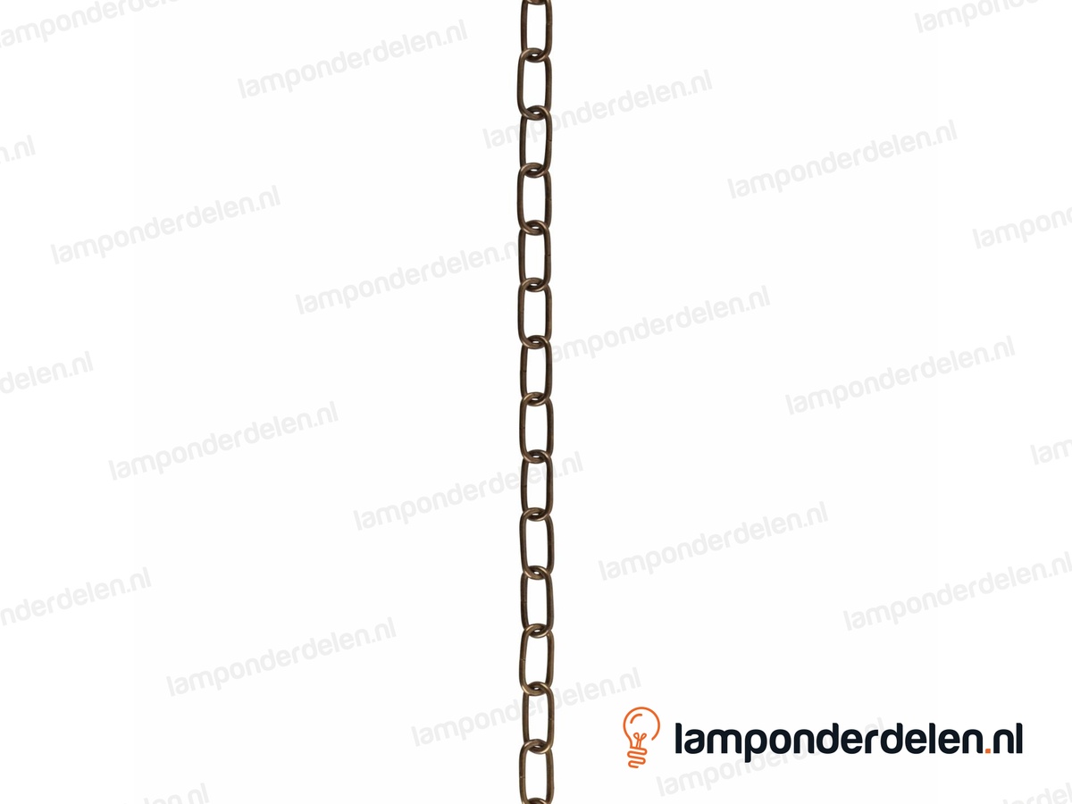 Lampenketting metaal bronskleurig - 10 x 20 mm