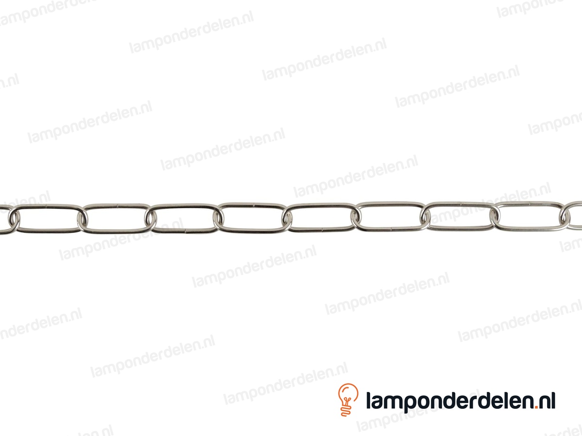 Lampenketting metaal chroomkleurig - 16 x 39 mm