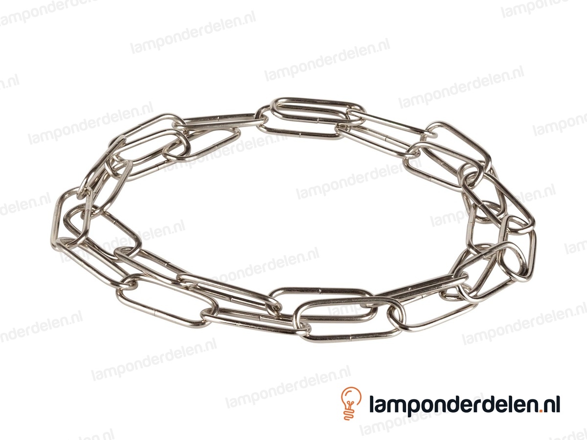 Lampenketting metaal chroomkleurig - 16 x 39 mm