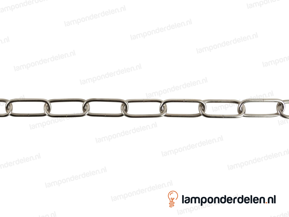 Lampenketting metaal chroomkleurig - 20 x 47 mm
