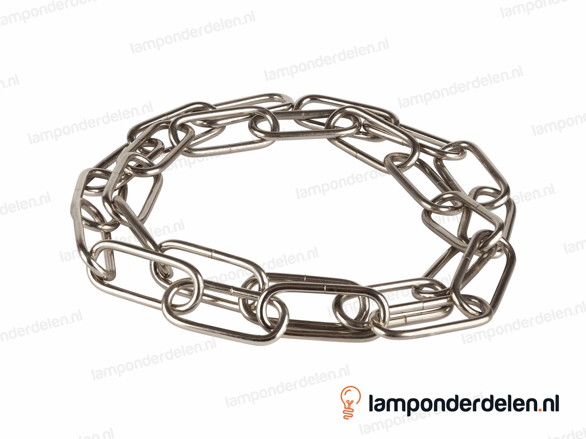Lampenketting metaal chroomkleurig - 20 x 47 mm