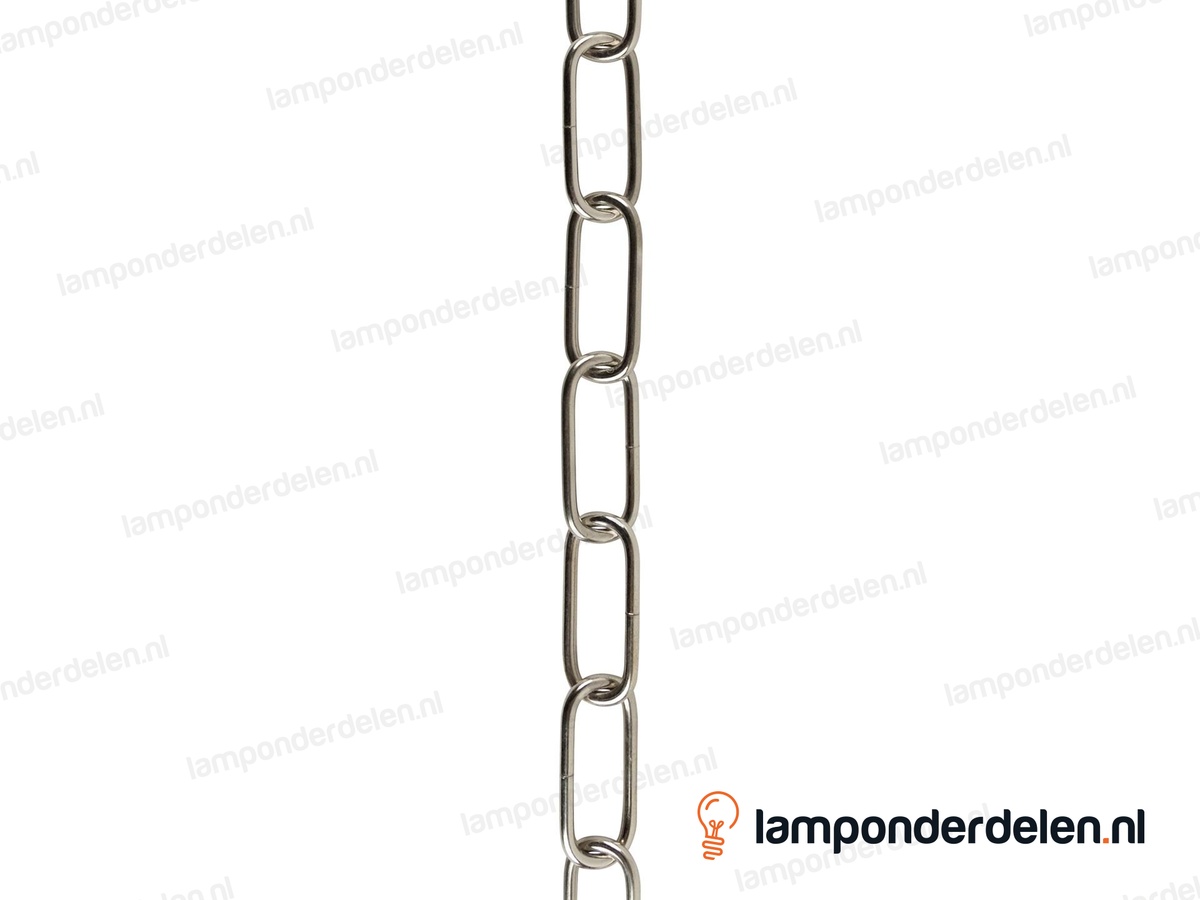 Lampenketting metaal chroomkleurig - 20 x 47 mm