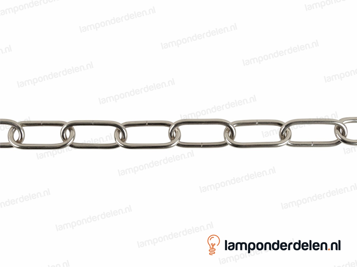 Lampenketting metaal chroomkleurig - 24 x 55 mm