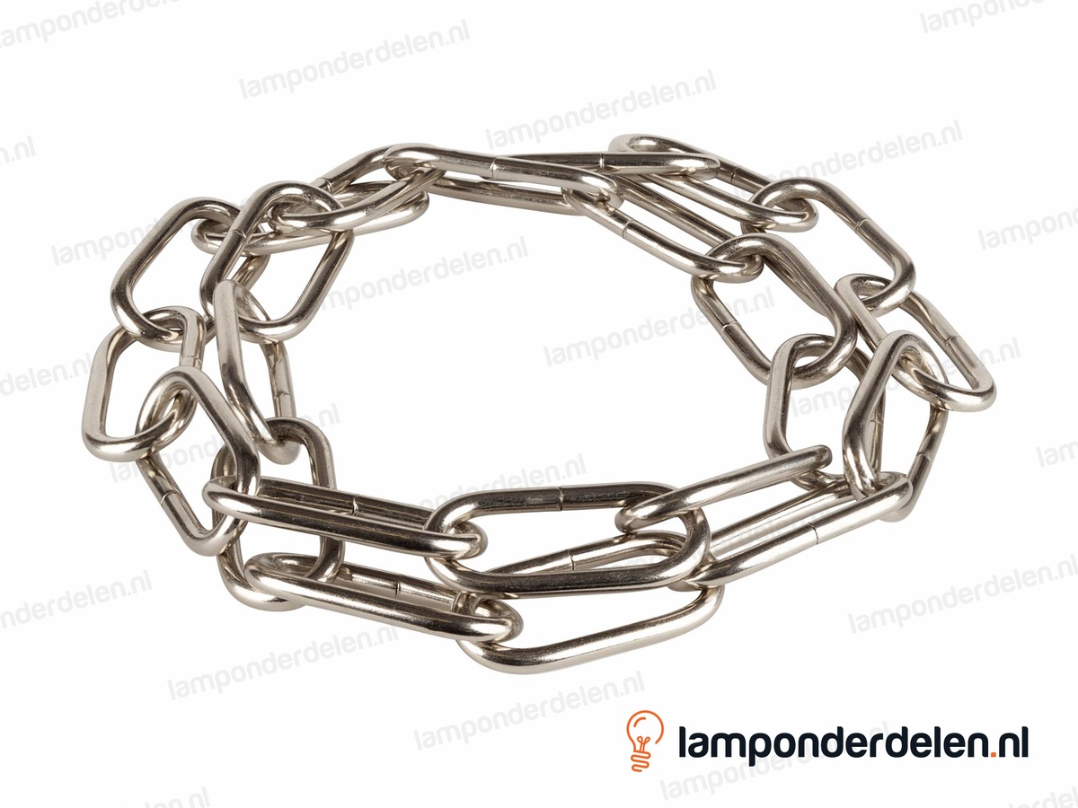 Lampenketting metaal chroomkleurig - 24 x 55 mm