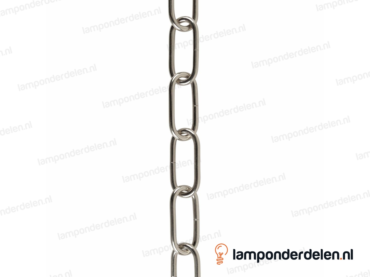 Lampenketting metaal chroomkleurig - 24 x 55 mm
